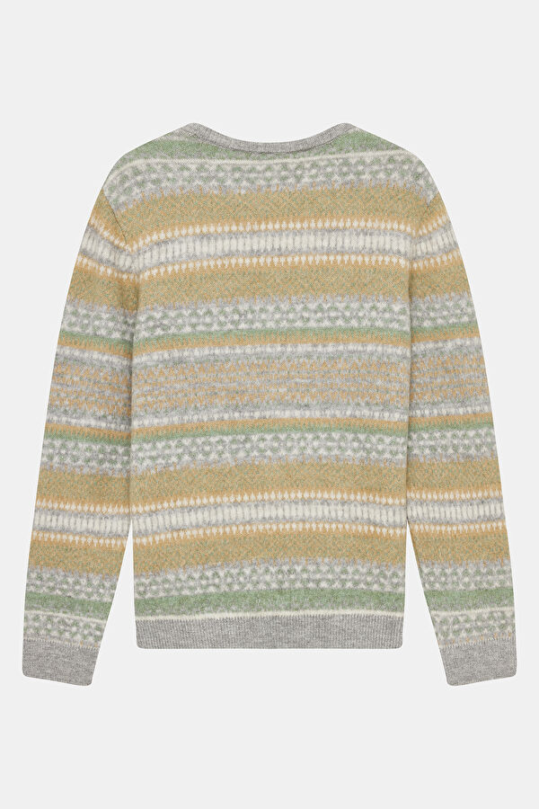 Colorful Patterned Knitted Men's Sweater 2