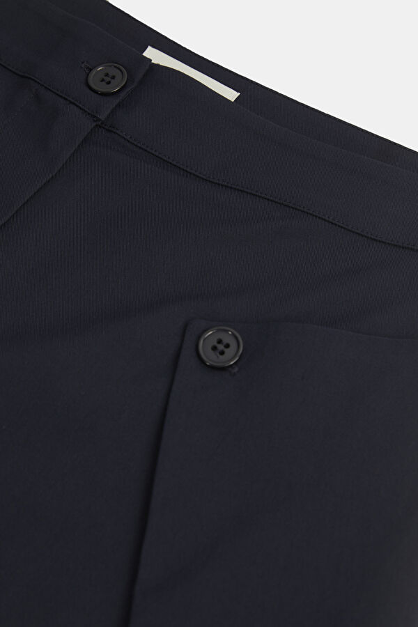 Navy Blue Wide Leg Women's Trousers 4