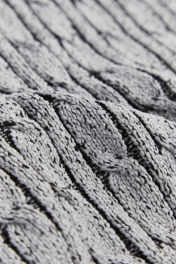 Grey Knitted Pattern Men's Sweater 7