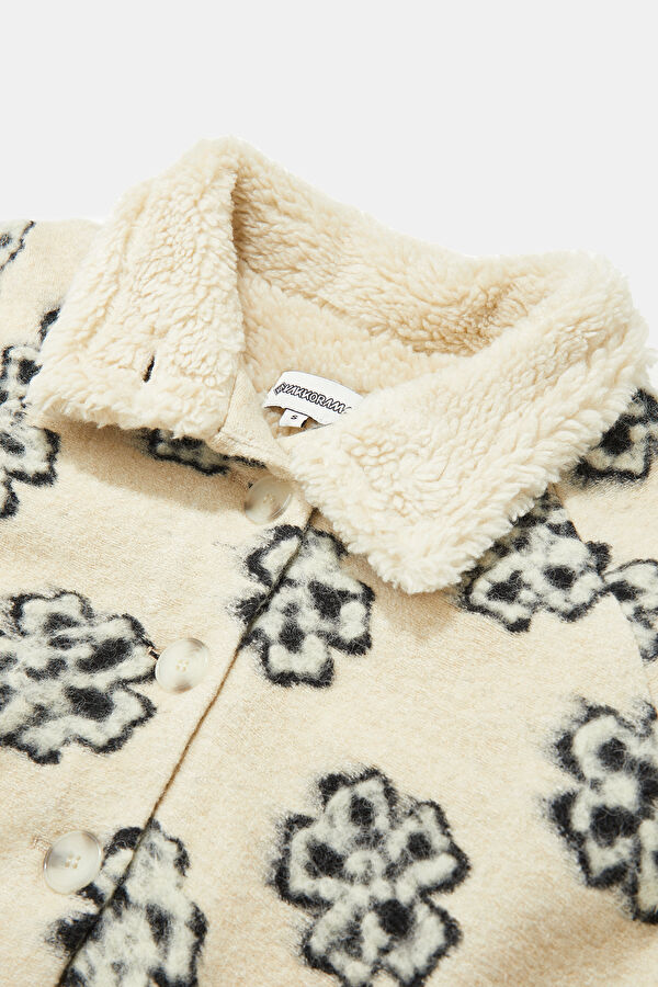 Çok Renkli Dik Yaka Kadın Sweatshirt 3