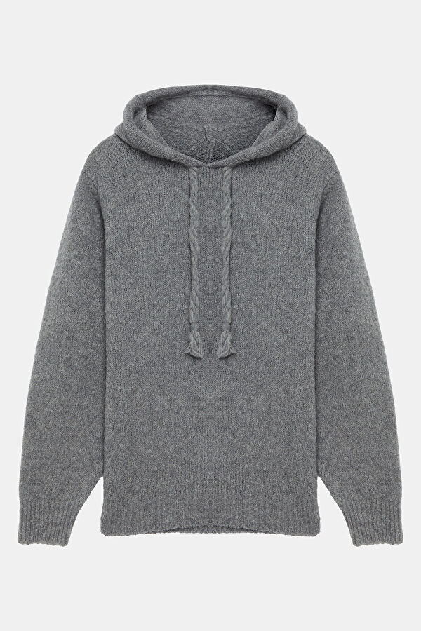 Gray Hooded Women's Sweatshirt