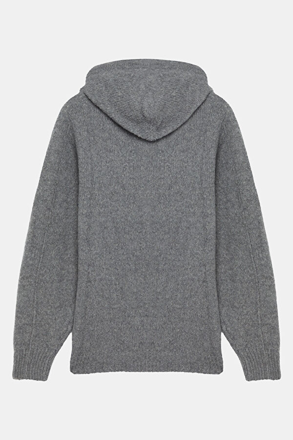 Gray Hooded Women's Sweatshirt 2