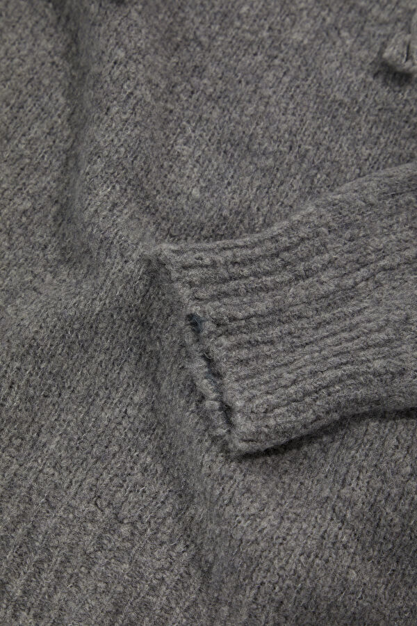 Gray Hooded Women's Sweatshirt 4