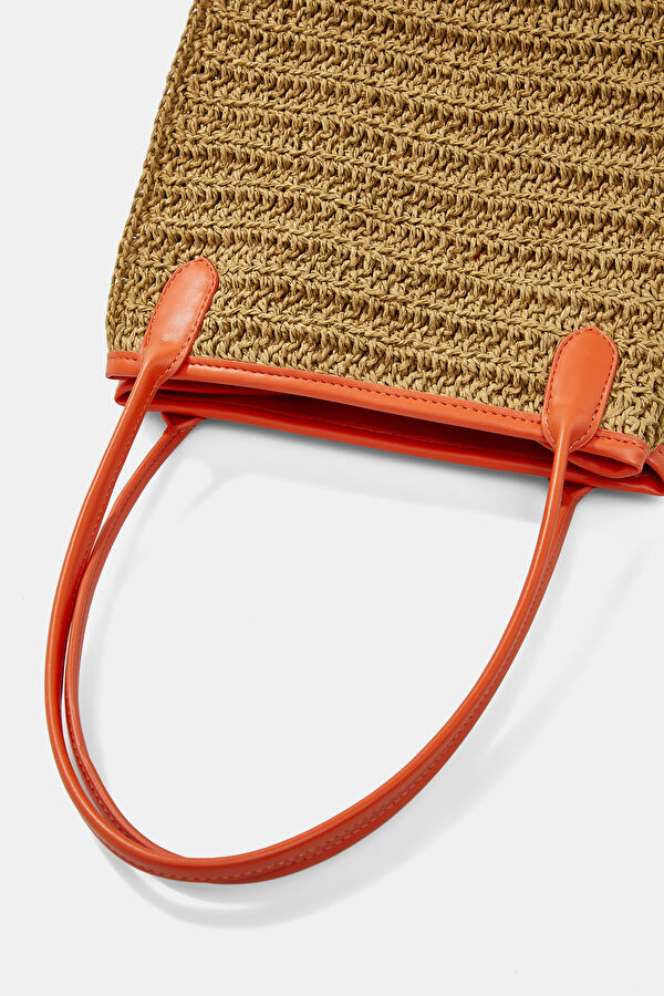 Orange Raffia Bag 4