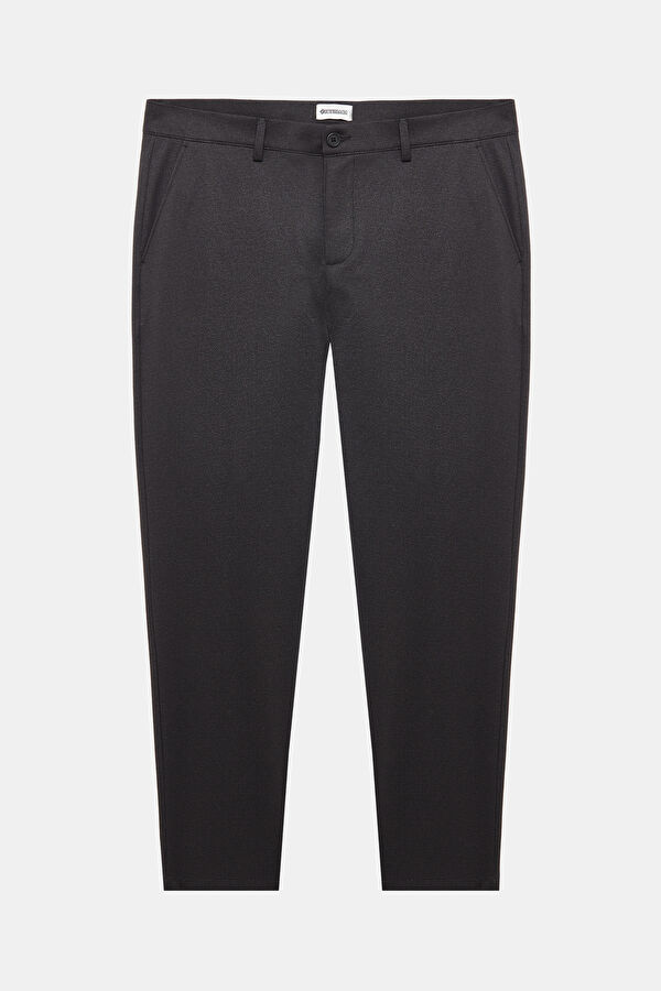 Black Straight Leg Men's Trousers