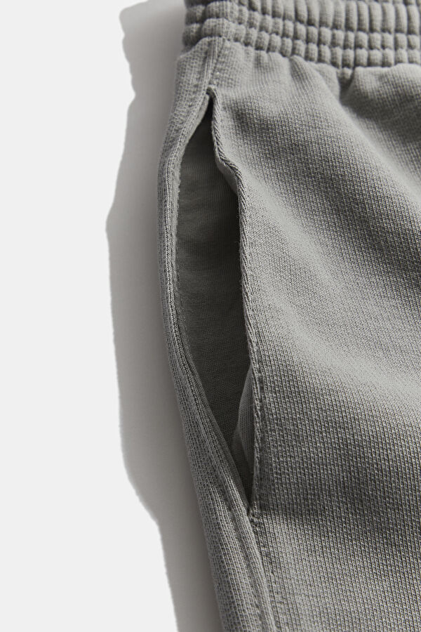 Gray Printed Organic Cotton Shorts 4