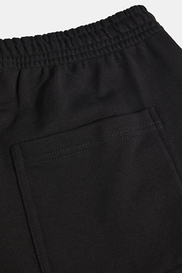Black Printed Organic Cotton Shorts 4