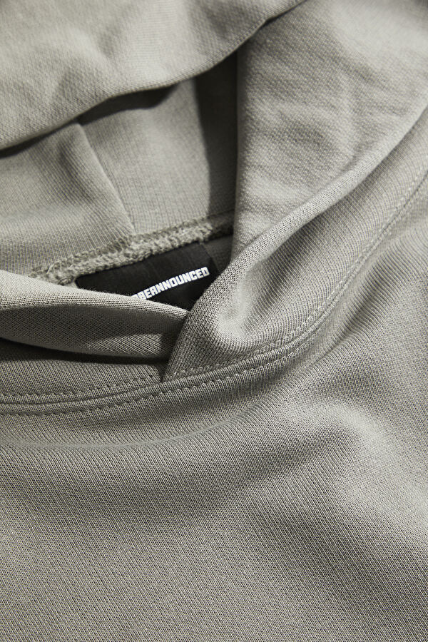 Gri Oversize Bisiklet Yaka Erkek Sweatshirt 3