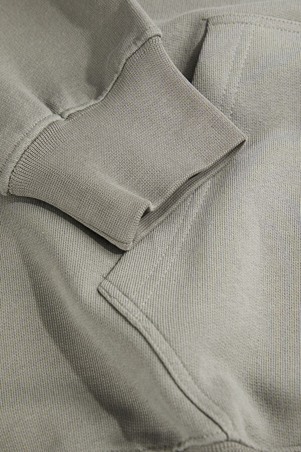 Gri Oversize Bisiklet Yaka Erkek Sweatshirt 4