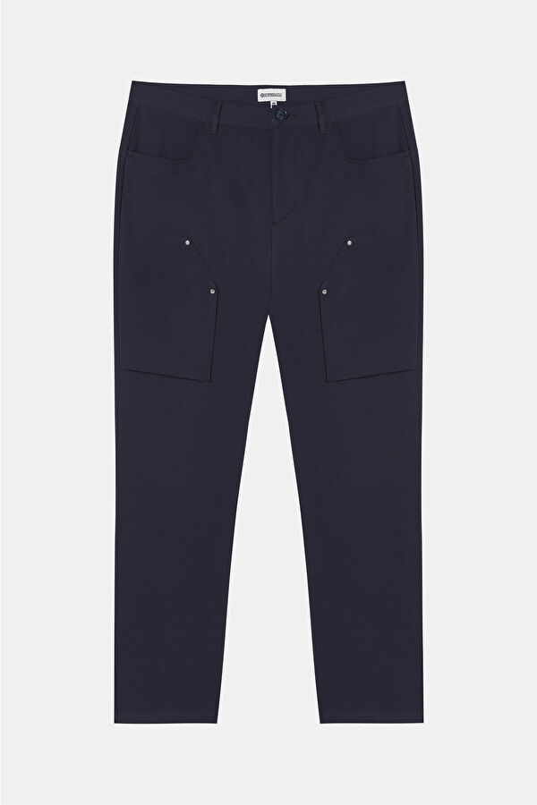 Navy Blue Straight Leg Men's Trousers