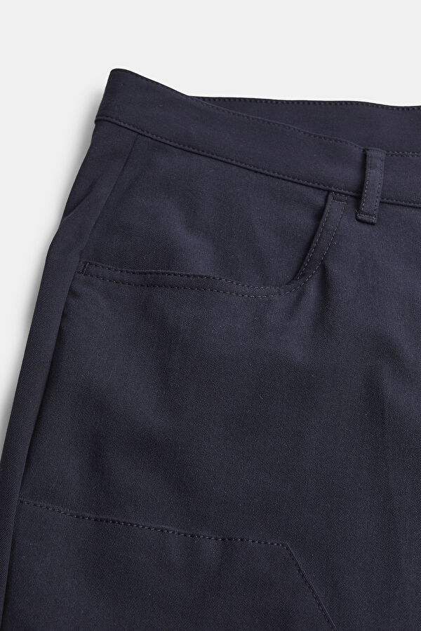 Navy Blue Straight Leg Men's Trousers 4
