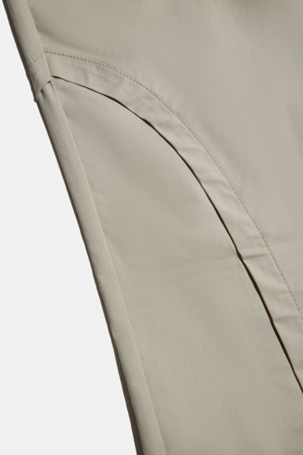 Beige Straight Leg Men's Trousers 7