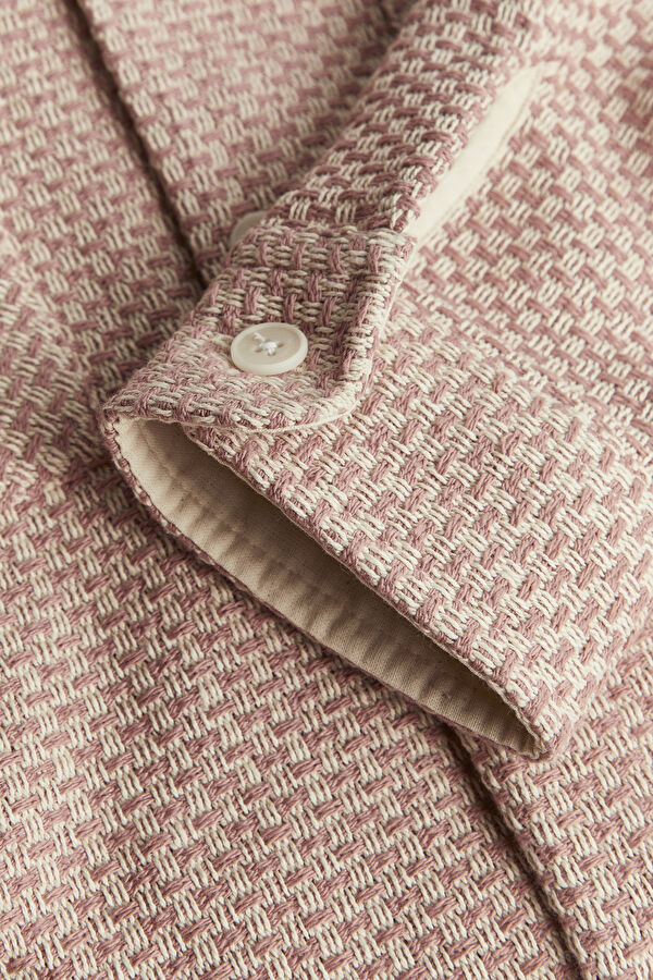 Relax Fit Light Pink Patterned Men's Shirt 6