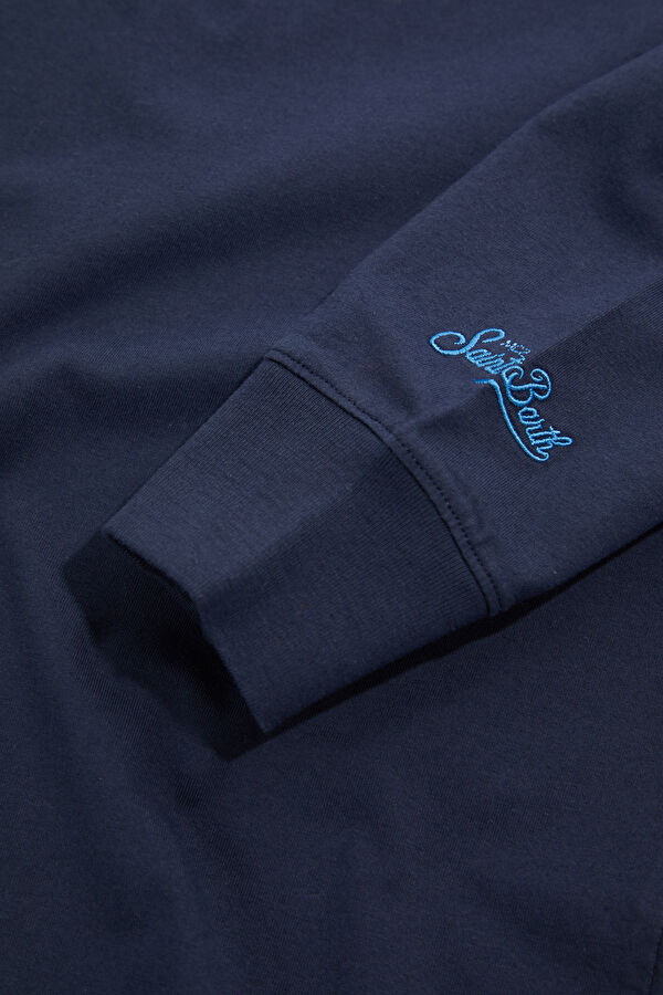 Navy Blue Crew Neck Men's T-Shirt 4