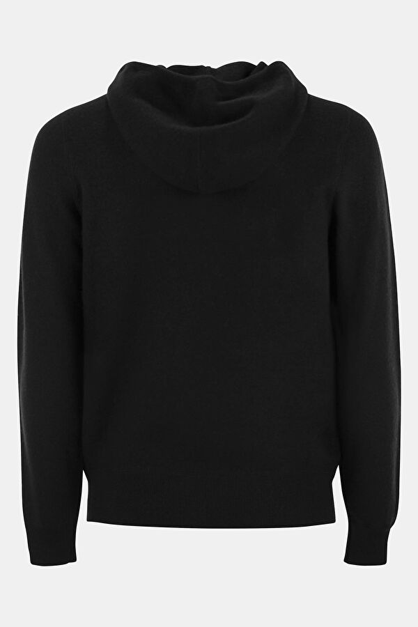 Black Wool Knit Men's Sweater 2