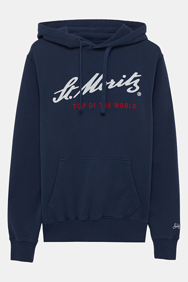 Lacivert Kapuşonlu Erkek Sweatshirt