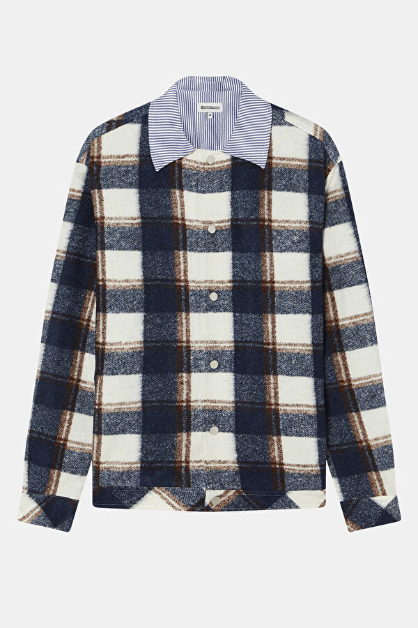 Navy Blue Patterned Men's Shirt 3