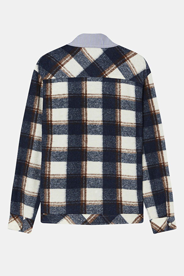 Navy Blue Patterned Men's Shirt 4