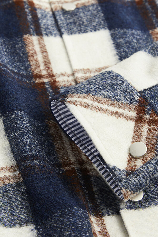 Navy Blue Patterned Men's Shirt 6