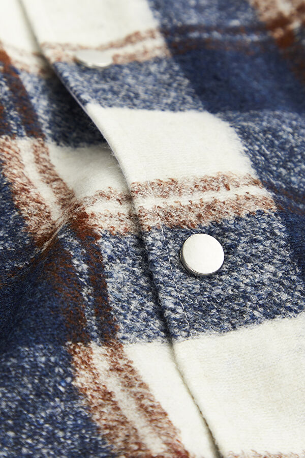 Navy Blue Patterned Men's Shirt 7