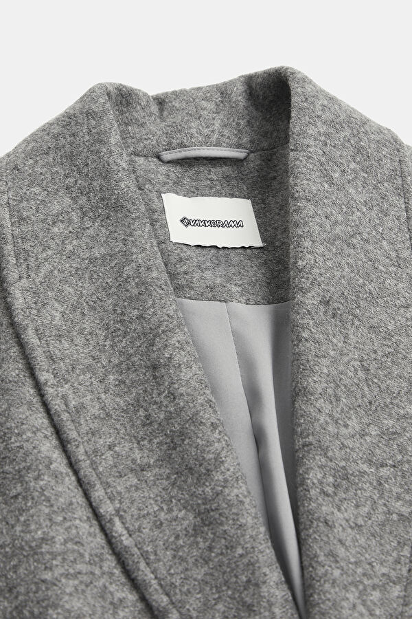 Gray Melange Button Men's Jacket 5