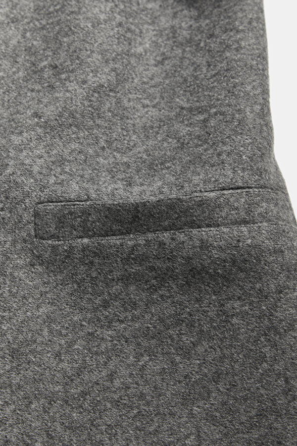 Gray Melange Button Men's Jacket 8