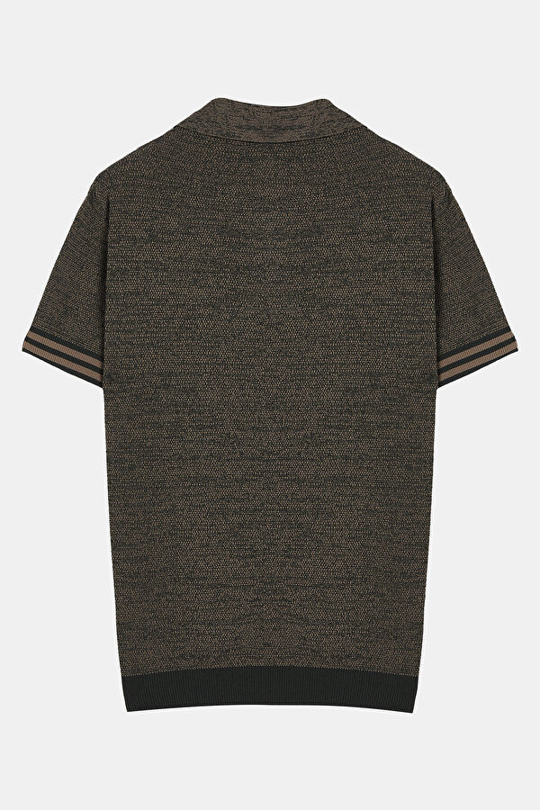 Kahve Polo Yaka T-Shirt 2