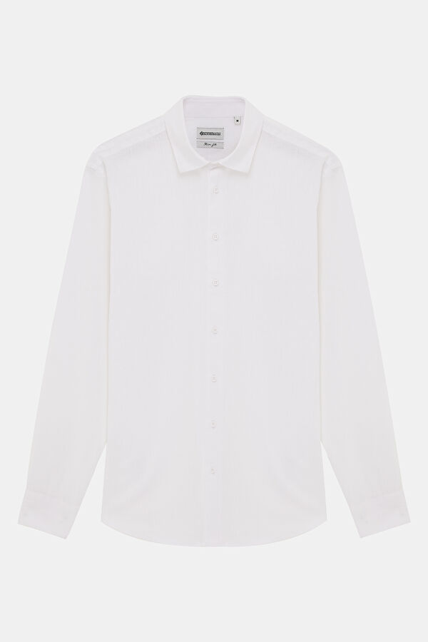 Slim Fit White Regular Shirt