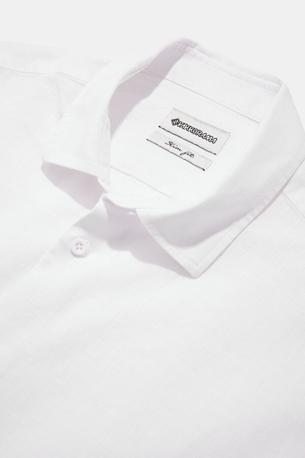 Slim Fit White Regular Shirt 3