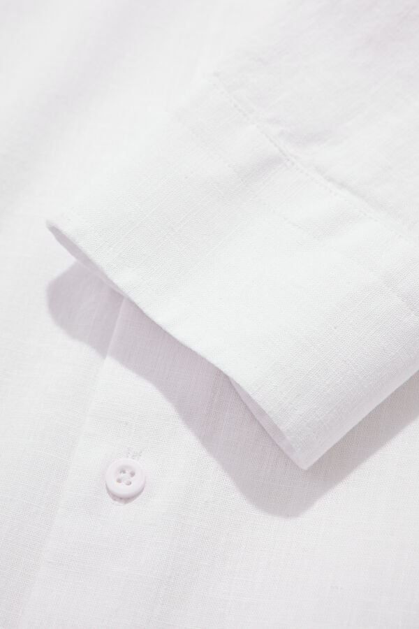 Slim Fit White Regular Shirt 4