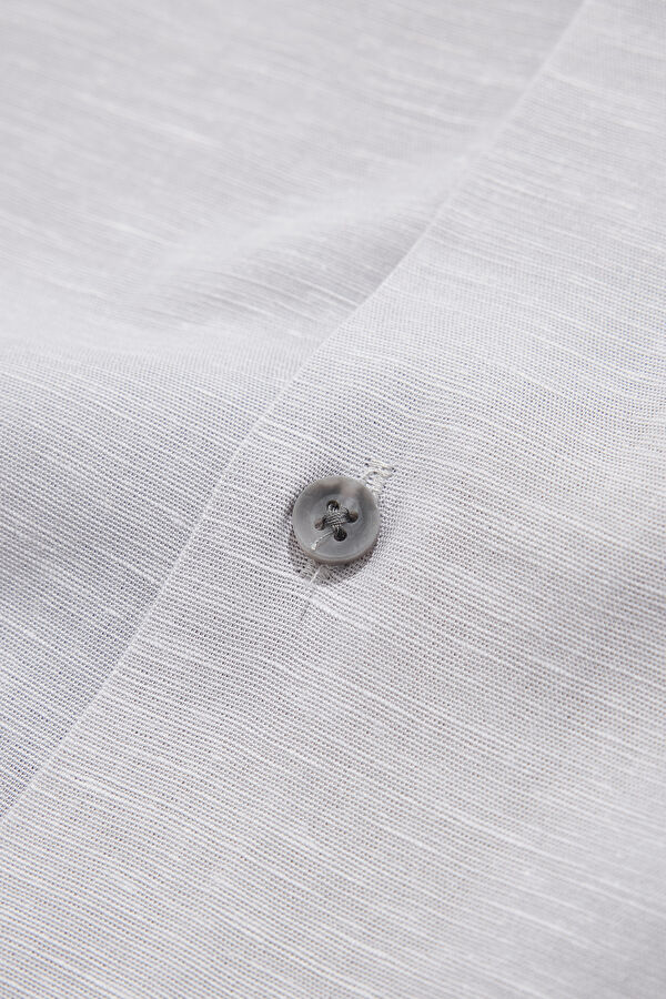 Light Grey Resort Collar Men's Shirt 4