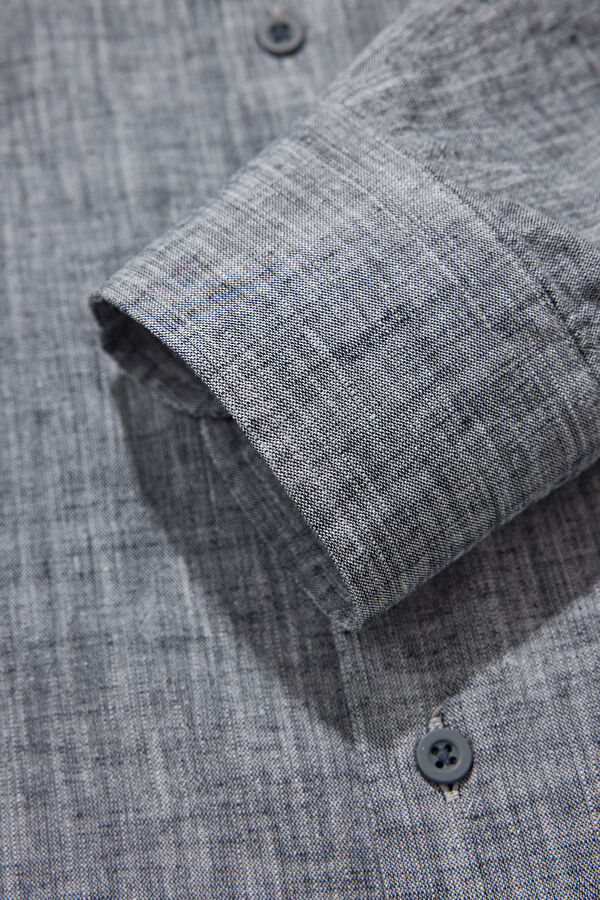 Slim Fit Dark Grey Regular Men's Shirt 4