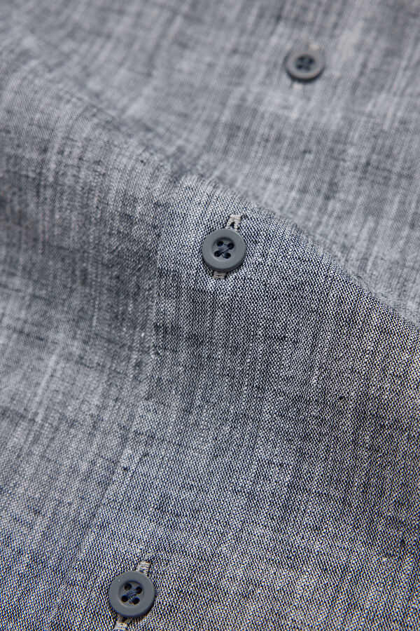 Slim Fit Dark Grey Regular Men's Shirt 5
