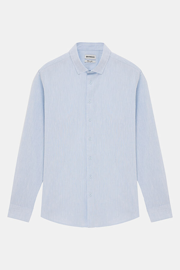 Slim Fit Light Blue Regular Men's Shirt