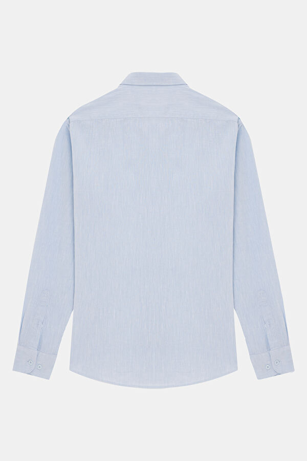 Slim Fit Light Blue Regular Men's Shirt 2