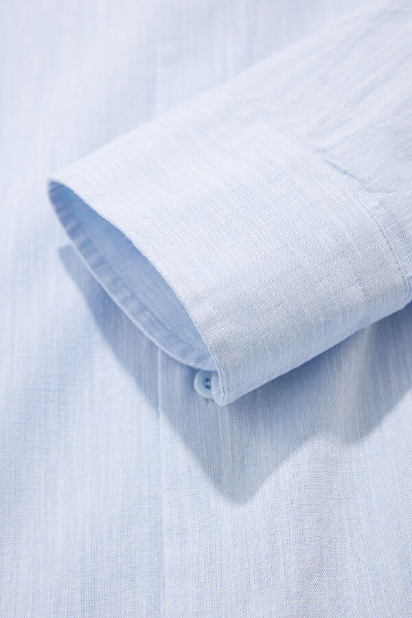 Slim Fit Light Blue Regular Men's Shirt 5