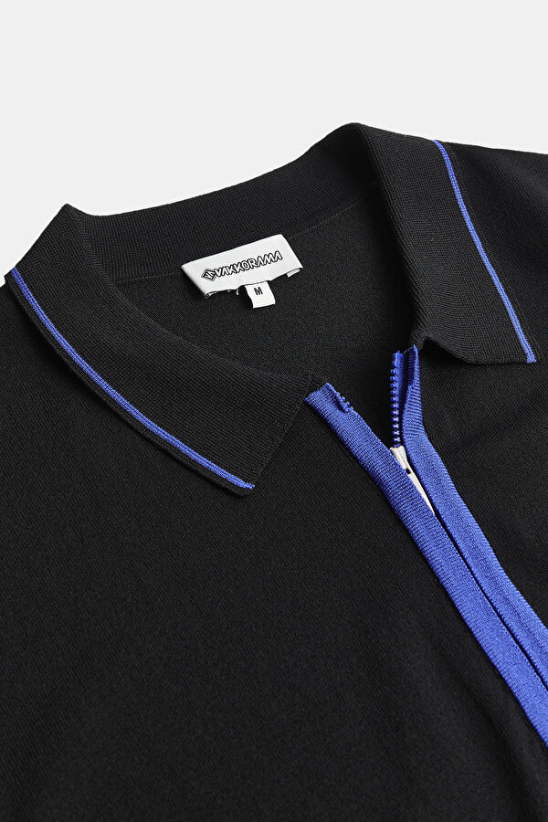 Black Polo Collar Men's T-Shirt 3