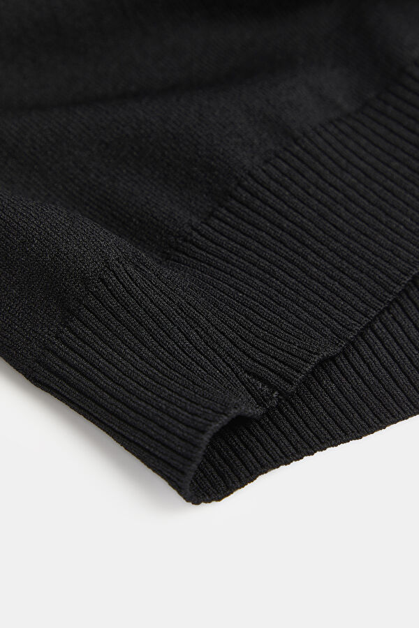 Black Polo Collar Men's T-Shirt 5