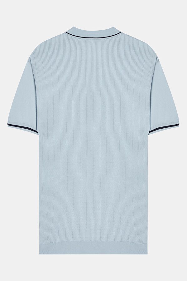 Açık Mavi Polo Yaka T-Shirt 2