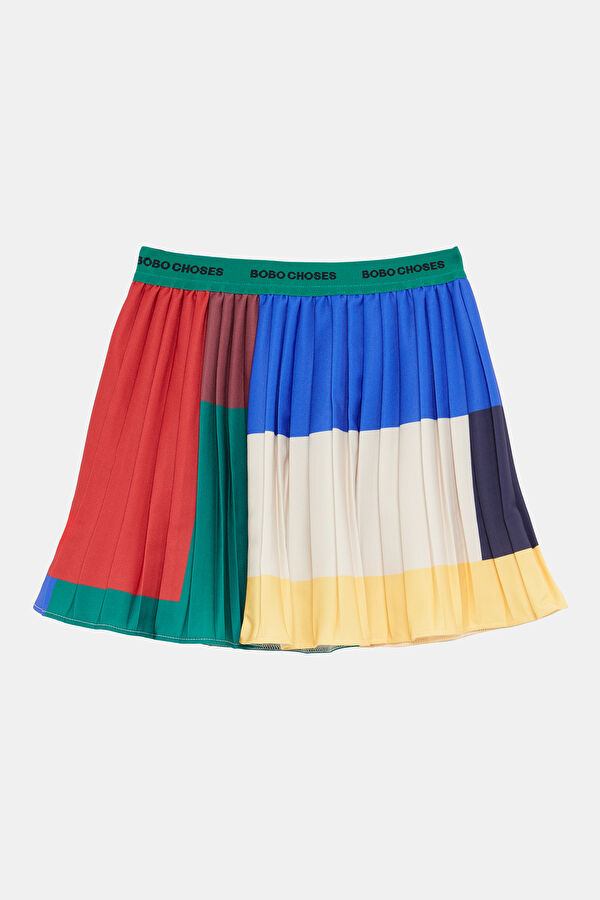 Multicolored Patterned Kids Skirt