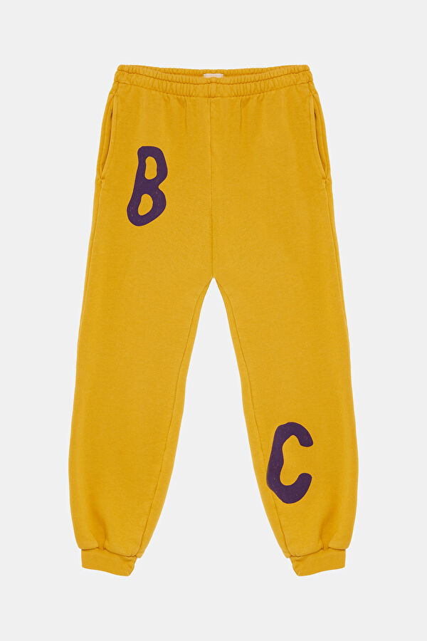 Yellow Slim-Fit Kids Sports Pants