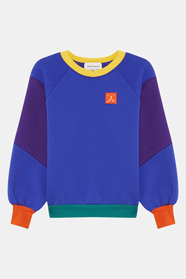 Saks Relax Kalıp Bisiklet Yaka Sweatshirt