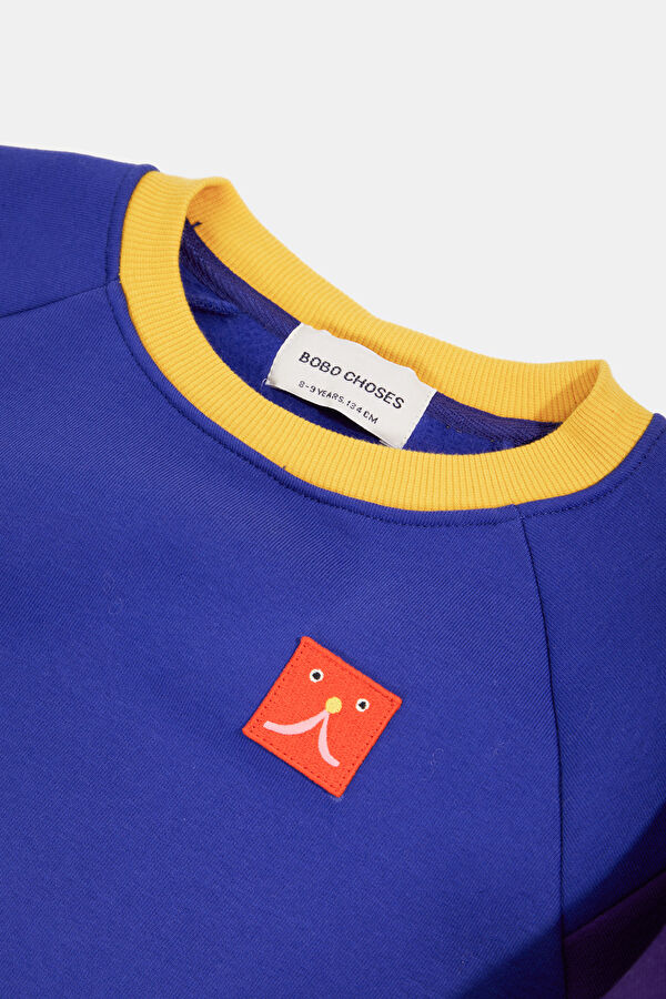 Saks Relax Kalıp Bisiklet Yaka Sweatshirt 3