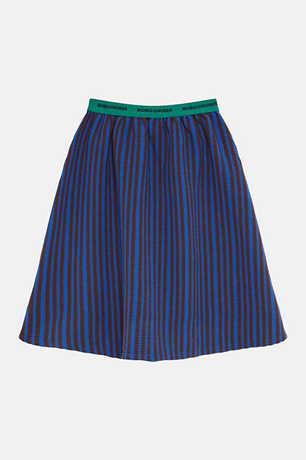 Blue Patterned Kids Skirt 2