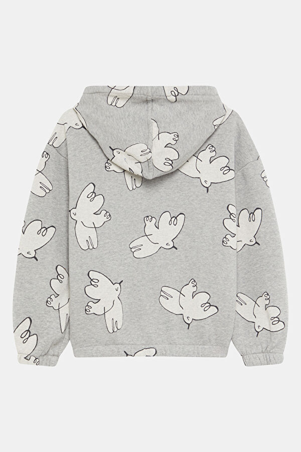 Light Grey Relax Fit Crew Neck Kids Sweatshirt 2