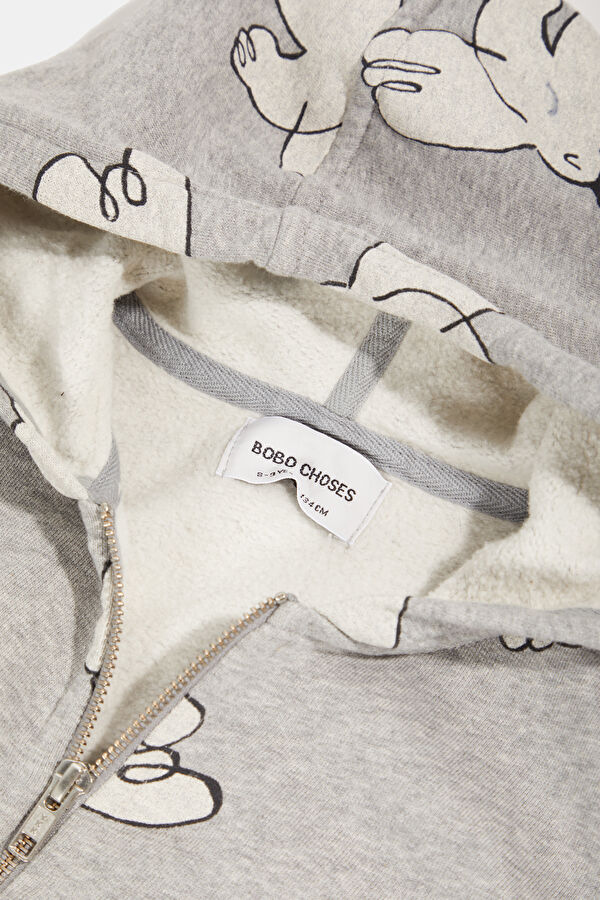 Light Grey Relax Fit Crew Neck Kids Sweatshirt 3