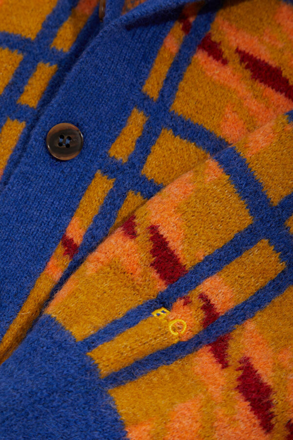 Yellow Patterned Kids Cardigan 4
