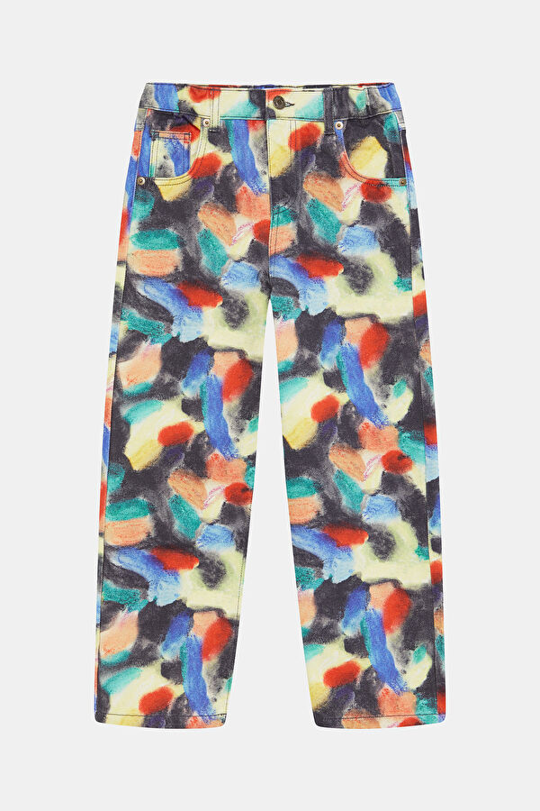 Multicolored Slim-Fit Kids Pants