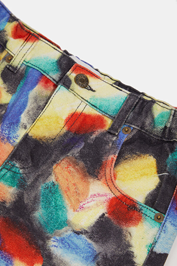 Multicolored Slim-Fit Kids Pants 3