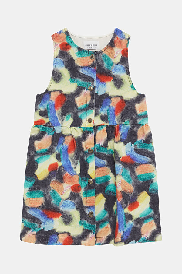 Multicolored Jacquard Mini Kids Dress